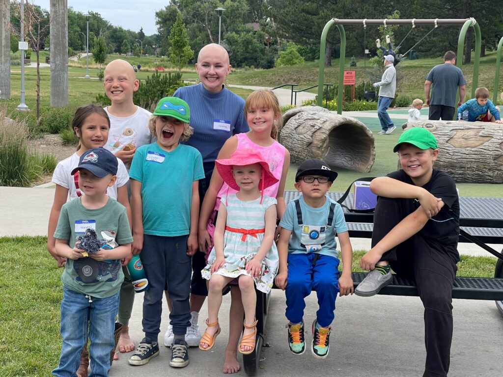 children as part of an alopecia areata support group