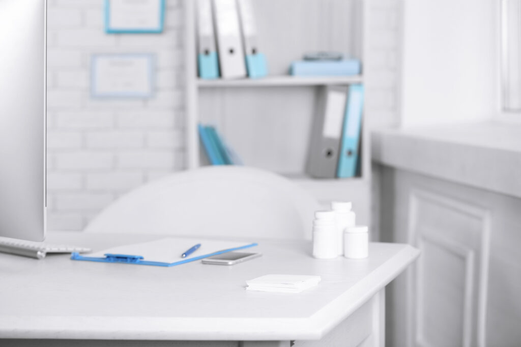 Doctor workplace in office