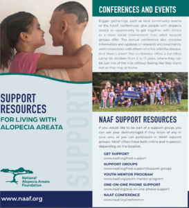Support Resources for Living with alopecia areata brochure