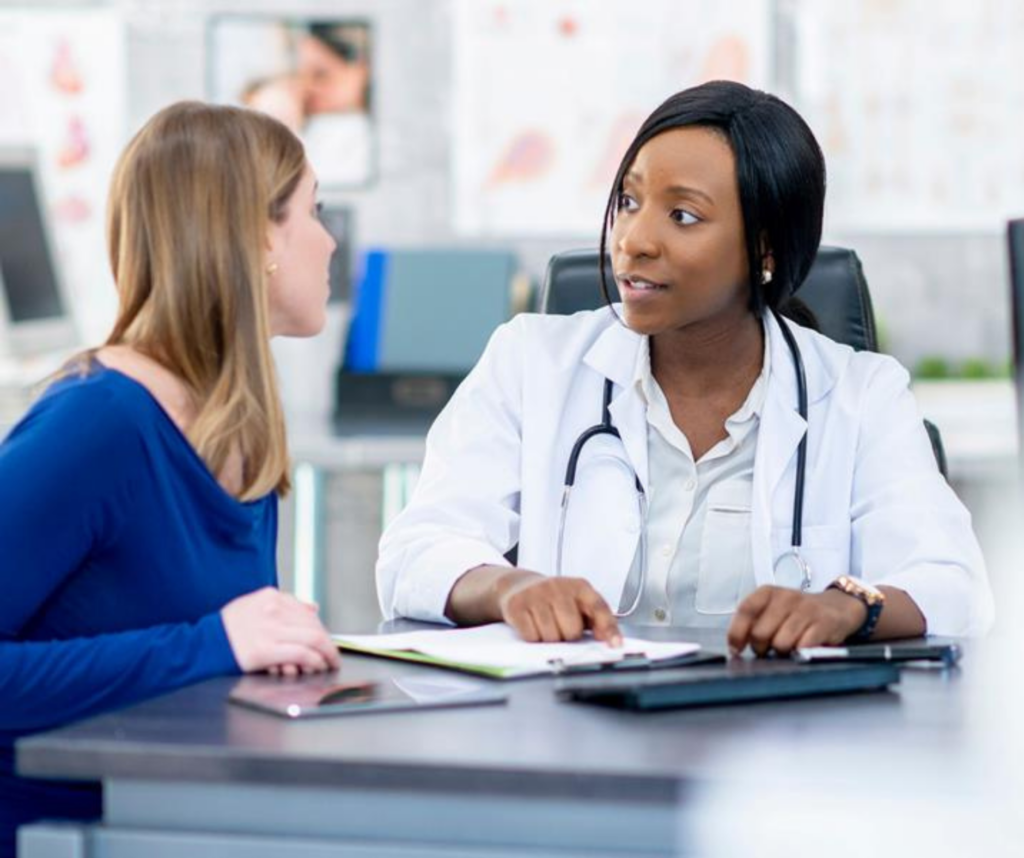 Researcher and patient